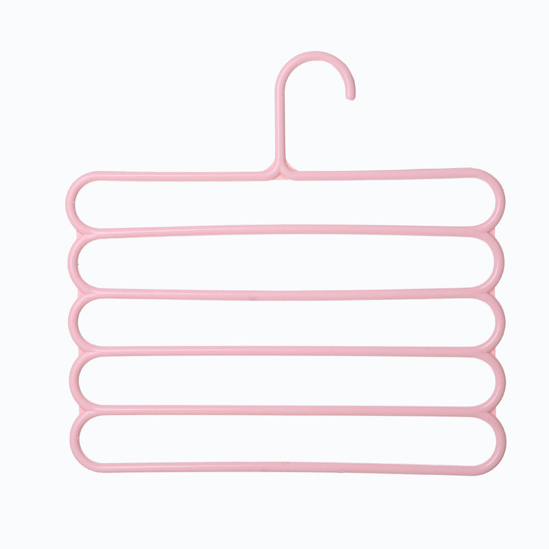 Colored Non-Slip Multi-Layer Trouser Racks Multifunctional Wardrobe 5-Layer Hanging Trousers Hangers