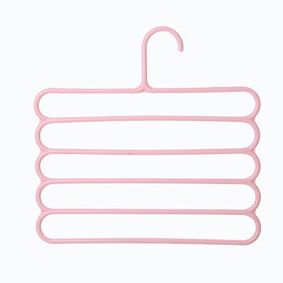 Colored Non-Slip Multi-Layer Trouser Racks Multifunctional Wardrobe 5-Layer Hanging Trousers Hangers