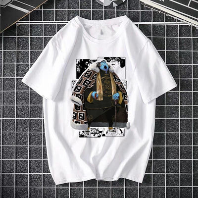 ONE PIECE Pirate King Luffy Fourth Grade Printed T-shirt Thin Top Short Sleeve Anime  Tshirt