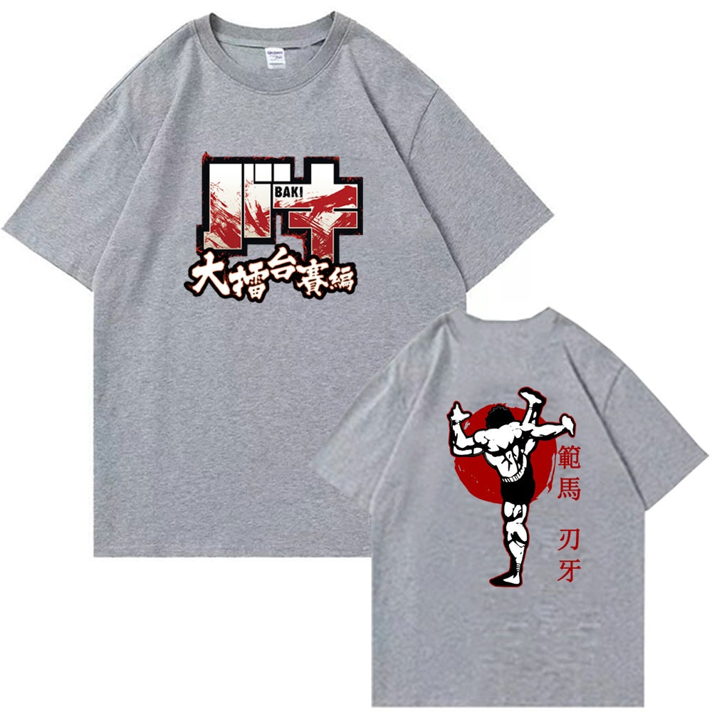 Baki Hanma The Grappler tshirt Woman Fan Ma Cutting Teeth Short sleeved Women