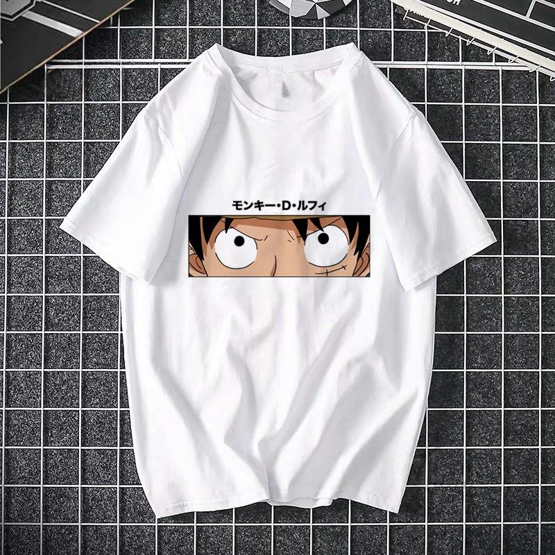 ONE PIECE Pirate King Luffy Fourth Grade Printed T-shirt Thin Top Short Sleeve Anime  Tshirt