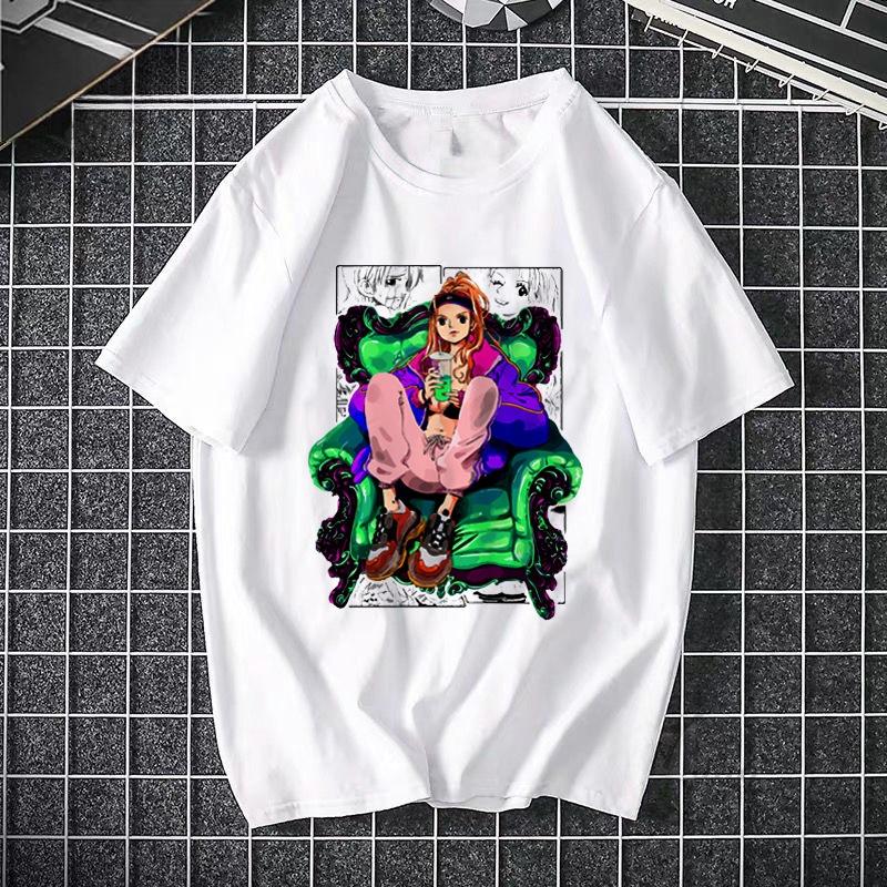 ONE PIECE Pirate King Luffy Fourth Grade Printed T-shirt Thin Top Short Sleeve Anime  Tshirt