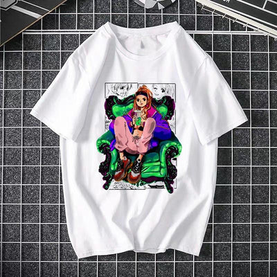 ONE PIECE Pirate King Luffy Fourth Grade Printed T-shirt Thin Top Short Sleeve Anime  Tshirt