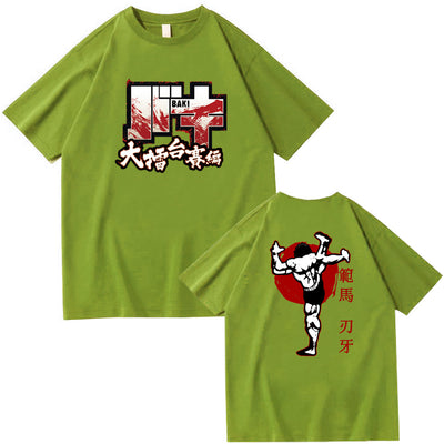 Baki Hanma The Grappler tshirt Woman Fan Ma Cutting Teeth Short sleeved Women