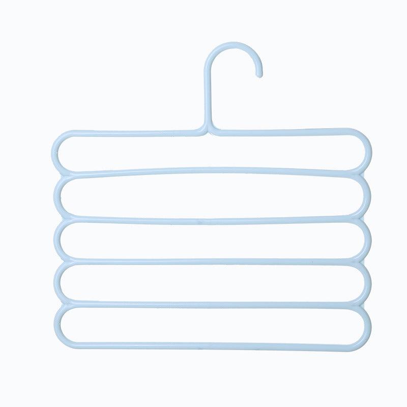Colored Non-Slip Multi-Layer Trouser Racks Multifunctional Wardrobe 5-Layer Hanging Trousers Hangers