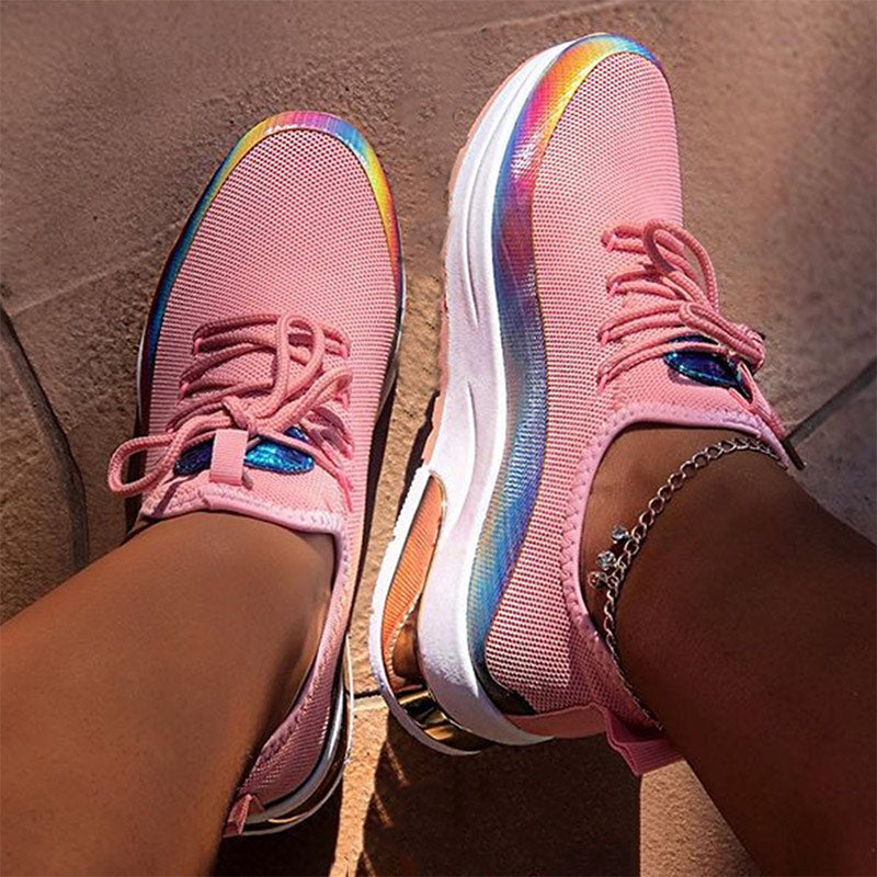 Women Colorful Cool Sneaker Ladies Lace Up Vulcanized Shoes Casual Female Flat Comfort Walking Shoes Woman Fashion