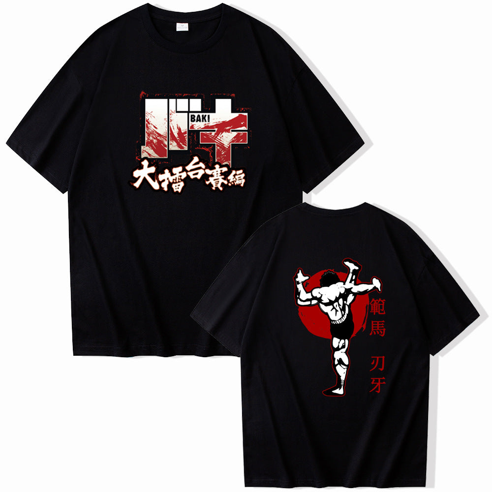 Baki Hanma The Grappler tshirt Woman Fan Ma Cutting Teeth Short sleeved Women