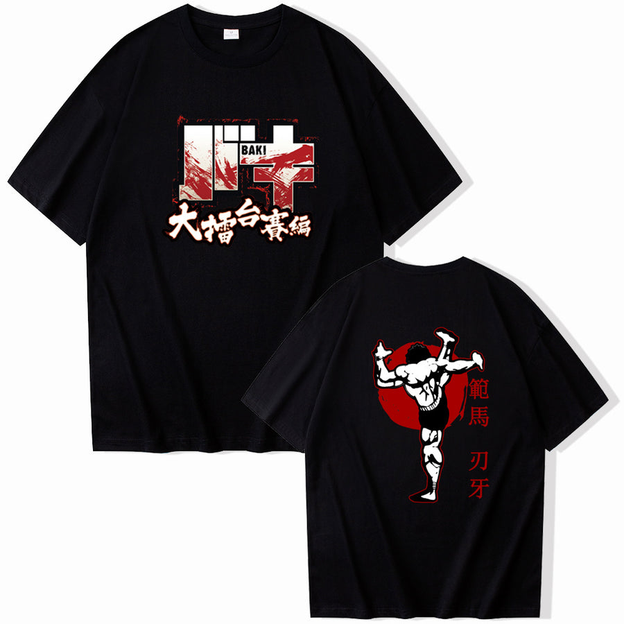 Baki Hanma The Grappler tshirt Woman Fan Ma Cutting Teeth Short sleeved Women