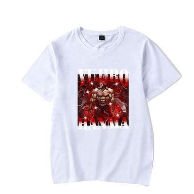 Fan Ma Cutting Teeth Short sleeved Women's Baki Hanma The Grappler tshirt