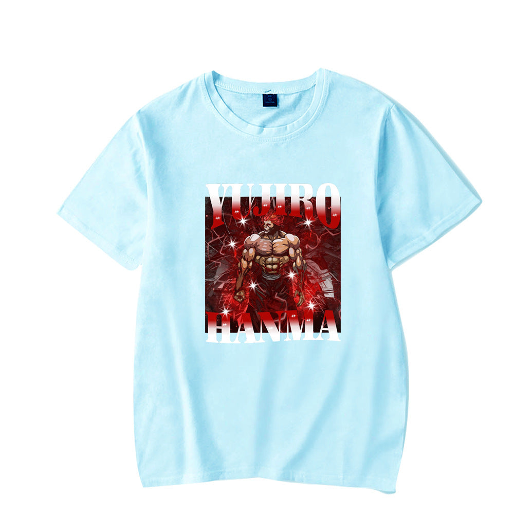 Fan Ma Cutting Teeth Short sleeved Women's Baki Hanma The Grappler tshirt