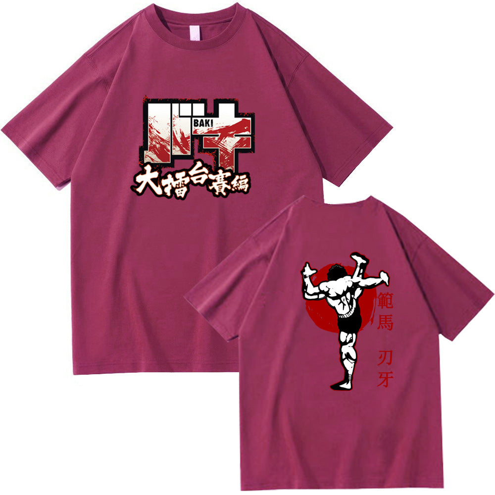 Baki Hanma The Grappler tshirt Woman Fan Ma Cutting Teeth Short sleeved Women
