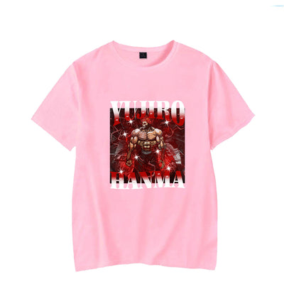 Fan Ma Cutting Teeth Short sleeved Women's Baki Hanma The Grappler tshirt