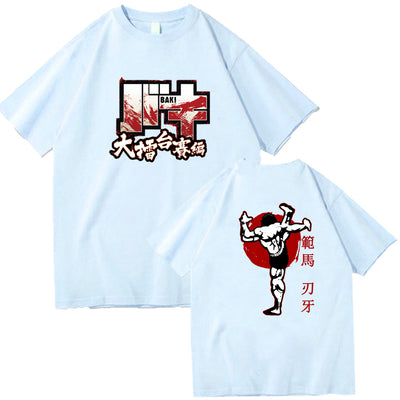 Baki Hanma The Grappler tshirt Woman Fan Ma Cutting Teeth Short sleeved Women