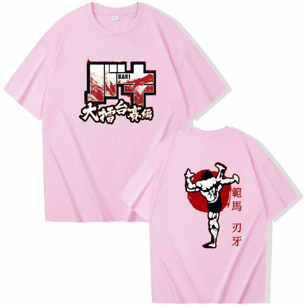 Baki Hanma The Grappler tshirt Woman Fan Ma Cutting Teeth Short sleeved Women