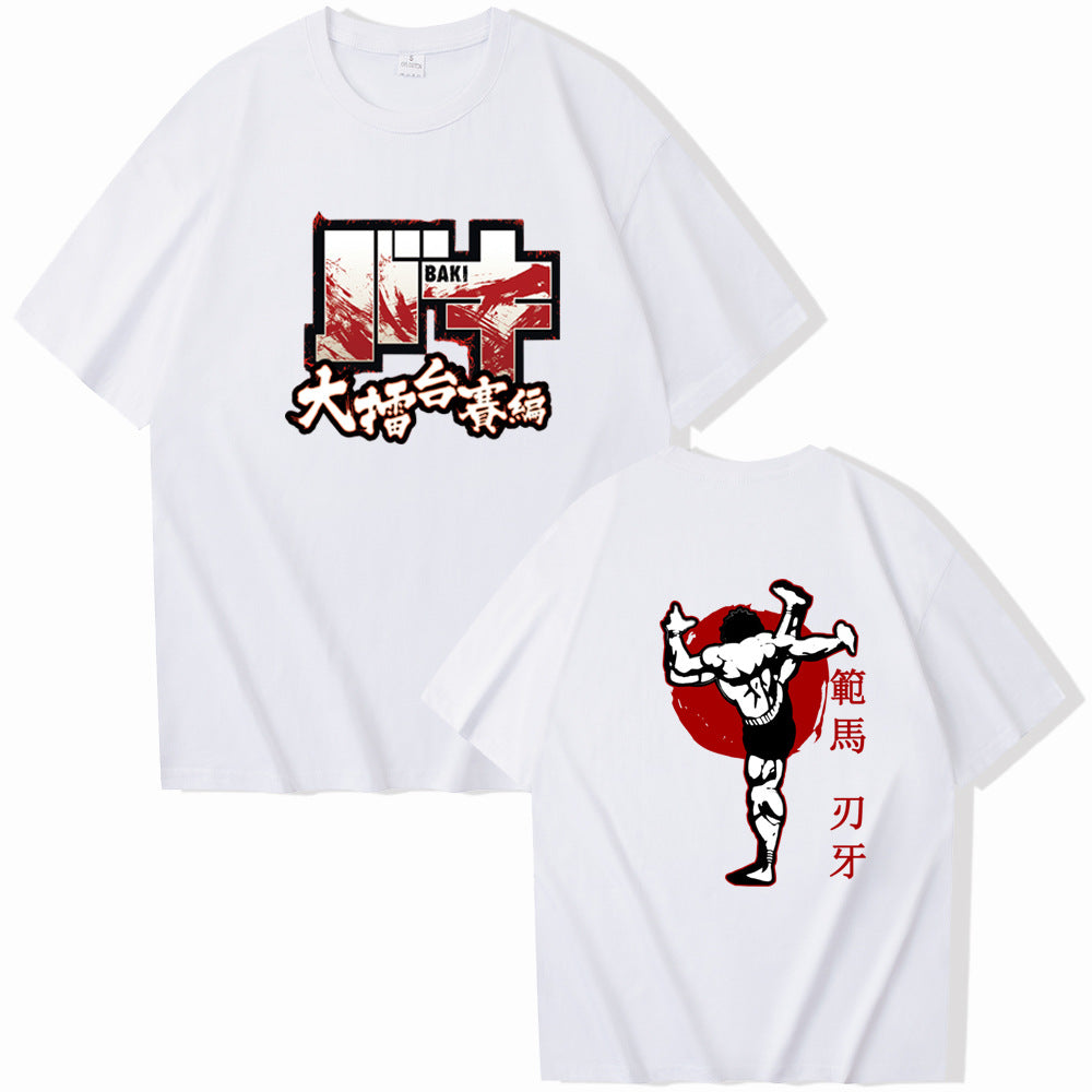 Baki Hanma The Grappler tshirt Woman Fan Ma Cutting Teeth Short sleeved Women