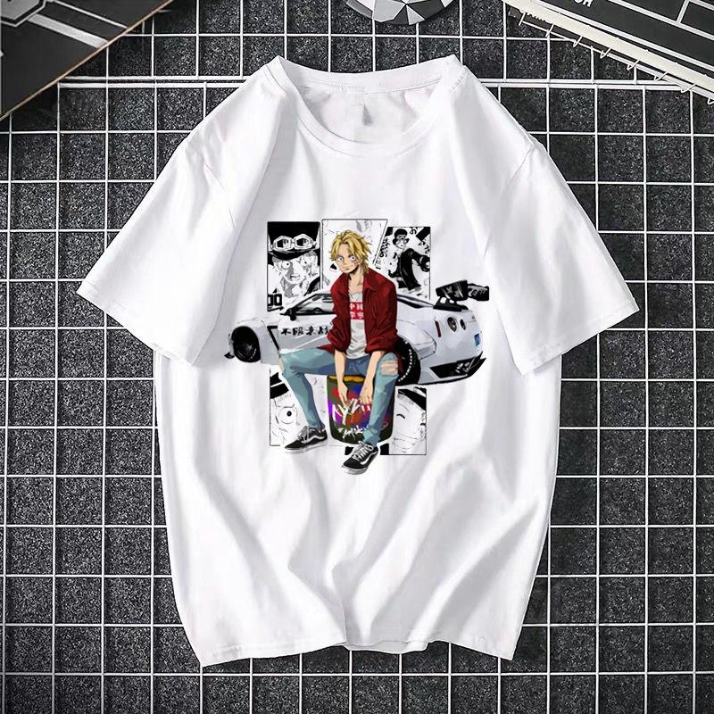 ONE PIECE Pirate King Luffy Fourth Grade Printed T-shirt Thin Top Short Sleeve Anime  Tshirt