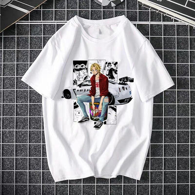 ONE PIECE Pirate King Luffy Fourth Grade Printed T-shirt Thin Top Short Sleeve Anime  Tshirt